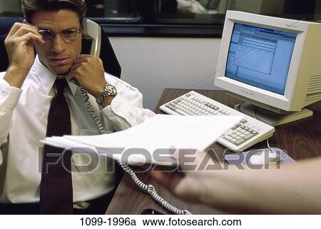 desk, telephone, paperwork, listening, papers, computer View Large Photo Image Stock Image - desk, telephone, paperwork, listening, papers, computer. Fotosearch