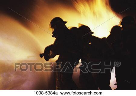 fire, industry, spraying, silhouette, teamwork, spray, hose View Large Photo Image Stock Image - fire, industry, spraying, silhouette, teamwork, spray, hose. Fotosearch
