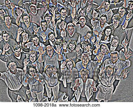 group, overhead, people, excited, business, waving, unity View Large Photo Image Stock Image - group, overhead, people, excited, business, waving, unity. Fotosearch