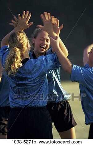 group, people, outdoors, teens, girls, team, winning View Large Photo Image Stock Image - group, people, outdoors, teens, girls, team, winning. Fotosearch