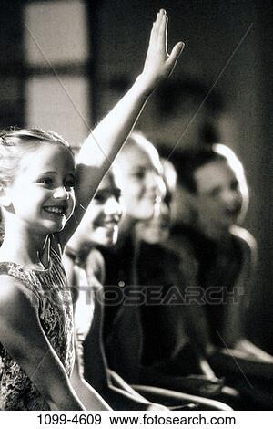 Stock Photo - hand, raised, individual, leotard, individuality, raising, girls. Fotosearch