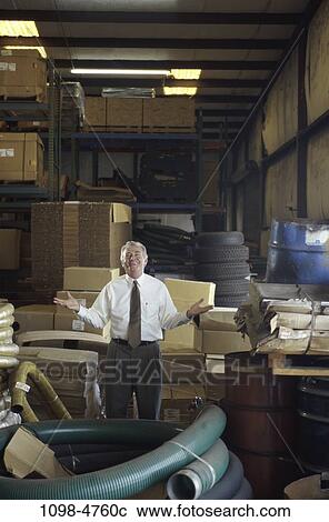 Stock Image - industry, warehouse, inventory, Industry warehousing. Fotosearch