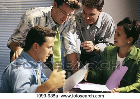 Stock Image - meeting, group, multiethnic, people, business, concepts, teamwork. Fotosearch