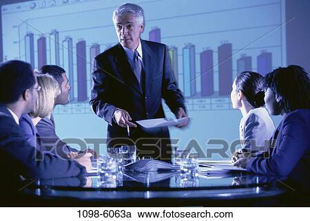 meeting, multiethnic, people, graph, presentation, conference, business View Large Photo Image Stock Image - meeting, multiethnic, people, graph, presentation, conference, business. Fotosearch