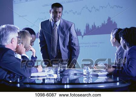 meeting, multiethnic, people, graph, presentation, conference, business View Large Photo Image Stock Photo - meeting, multiethnic, people, graph, presentation, conference, business. Fotosearch