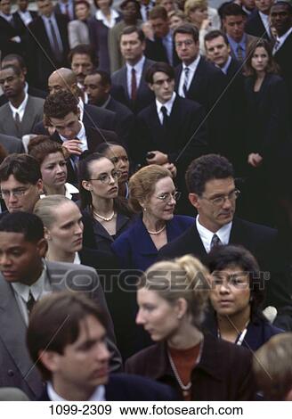 multiethnic, crowded, standing, business, outdoors, diversity, serious View Large Photo Image Stock Photo - multiethnic, crowded, standing, business, outdoors, diversity, serious. Fotosearch