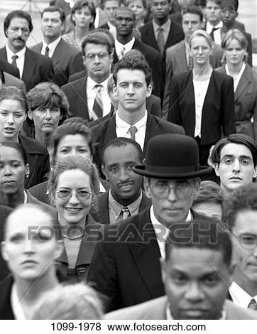 Stock Photo - multiethnic, hat, standing, business, individuality, diversity, stand. Fotosearch