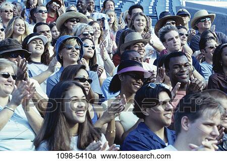 multiethnic, people, clapping, sitting, outdoors, crowd, spectators View Large Photo Image Stock Image - multiethnic, people, clapping, sitting, outdoors, crowd, spectators. Fotosearch