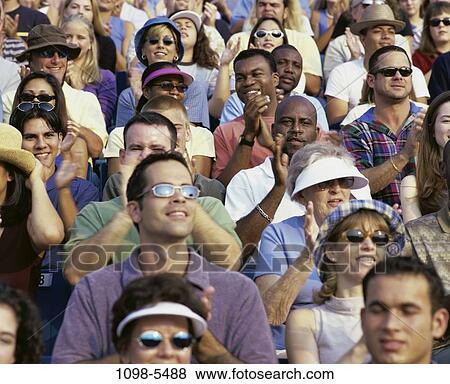 multiethnic, people, clapping, outdoors, crowd, spectators, headshot View Large Photo Image Stock Photo - multiethnic, people, clapping, outdoors, crowd, spectators, headshot. Fotosearch