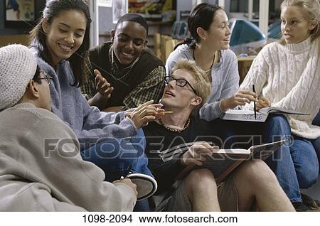 multiethnic, people, talking, discussion, school, studying, friends View Large Photo Image Picture - multiethnic, people, talking, discussion, school, studying, friends. Fotosearch