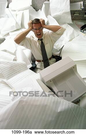 paper, desk, computer, overwhelmed, stress, business View Large Photo Image Stock Image - paper, desk, computer, overwhelmed, stress, business. Fotosearch