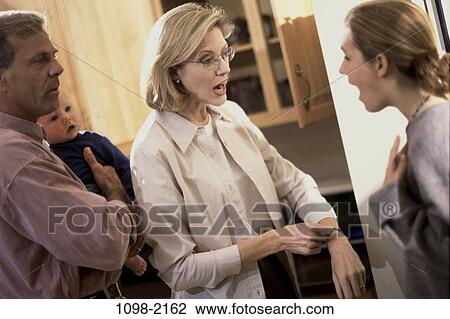 Stock Image - people, argument, confrontation, family, mad, angry. Fotosearch