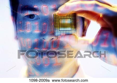 people, chip, binary, computer, serious, composite View Large Photo Image Stock Image - people, chip, binary, computer, serious, composite. Fotosearch