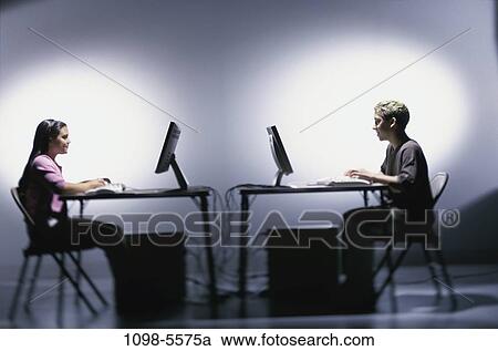 people, computers, children, education, using, desks, indoors View Large Photo Image Stock Image - people, computers, children, education, using, desks, indoors. Fotosearch