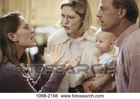 Stock Photograph - people, conflict, argument, confrontation, family, fighting. Fotosearch