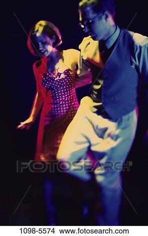 Picture - people, dancing, swinging, swing, dance, arts, entertainment. Fotosearch
