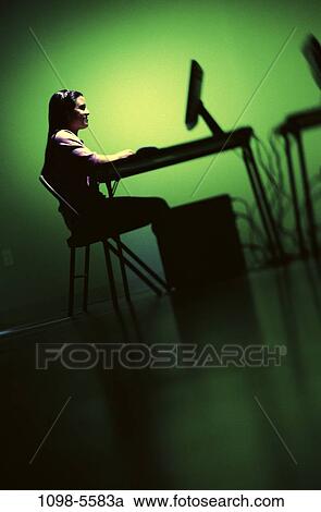 people, green, desk, woman, profile, Hispanic, computer View Large Photo Image Stock Image - people, green, desk, woman, profile, Hispanic, computer. Fotosearch