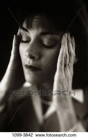 people, headache, woman, patient, pain, illness, brunette View Large Photo Image Stock Image - people, headache, woman, patient, pain, illness, brunette. Fotosearch