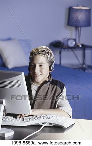 people, keyboard, smiling, listening, technology, computer, typing View Large Photo Image Stock Image - people, keyboard, smiling, listening, technology, computer, typing. Fotosearch