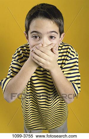 people, mute, covering, boy, quiet, child, amazed View Large Photo Image Stock Photography - people, mute, covering, boy, quiet, child, amazed. Fotosearch