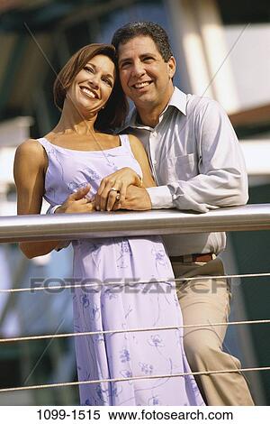Stock Photography - people, relaxation, couple, ship, outdoors, romantic, Middle-aged. Fotosearch