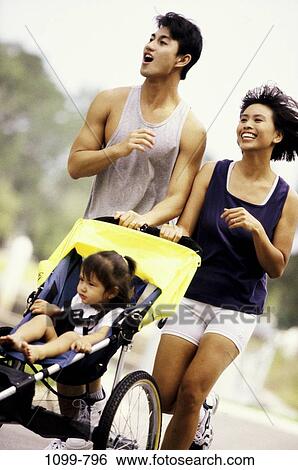 people, smiling, Asian, toddler, jogging, health, outdoors View Large Photo Image Stock Photograph - people, smiling, Asian, toddler, jogging, health, outdoors. Fotosearch