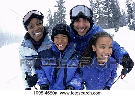 people, snow, smiling, skiing, winter, outdoors, sports View Large Photo Image Stock Image - people, snow, smiling, skiing, winter, outdoors, sports. Fotosearch