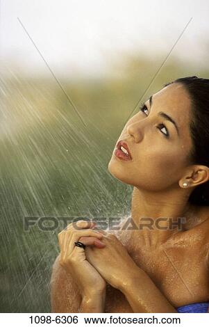 people, woman, Asian, beauty, shower, brunette View Large Photo Image Stock Photograph - people, woman, Asian, beauty, shower, brunette. Fotosearch