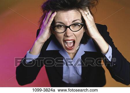 people, woman, eyeglasses, Hispanic, anxiety, stress View Large Photo Image Stock Image - people, woman, eyeglasses, Hispanic, anxiety, stress. Fotosearch