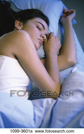 people, woman, sleeping, bed, resting, tired, laying View Large Photo Image Stock Image - people, woman, sleeping, bed, resting, tired, laying. Fotosearch