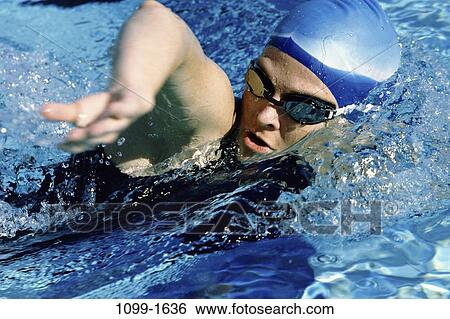 swim, pool, woman, swimming, splash, speed, Middle-aged View Large Photo Image Stock Photograph - swim, pool, woman, swimming, splash, speed, Middle-aged. Fotosearch