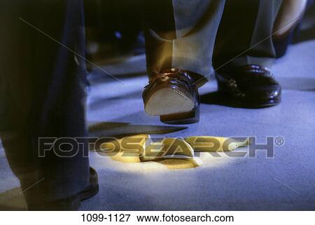 Stock Photo - walking, business, foot, slip, dangerous, businessman. Fotosearch