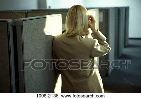 woman, back, blond, cubicles, office, indoors, Caucasian View Large Photo Image Stock Photograph - woman, back, blond, cubicles, office, indoors, Caucasian. Fotosearch