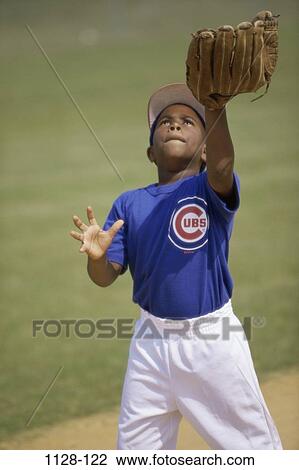 Stock Image - baseball, catching, outdoors, sports, glove, watching, child. Fotosearch