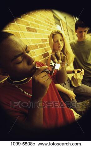 Stock Image - drugs, social issue, Illegal drug use. Fotosearch