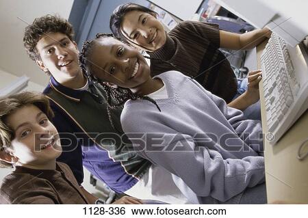group, multiethnic, people, smiling, school, computer, education View Large Photo Image Stock Photograph - group, multiethnic, people, smiling, school, computer, education. Fotosearch