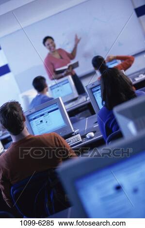group, multiethnic, people, teacher, classroom, computers, education View Large Photo Image Stock Photography - group, multiethnic, people, teacher, classroom, computers, education. Fotosearch