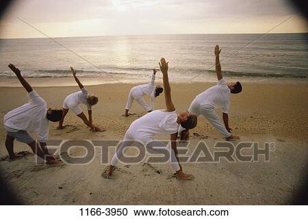 group, multiethnic, sand, people, water, beach, stretching View Large Photo Image Stock Image - group, multiethnic, sand, people, water, beach, stretching. Fotosearch