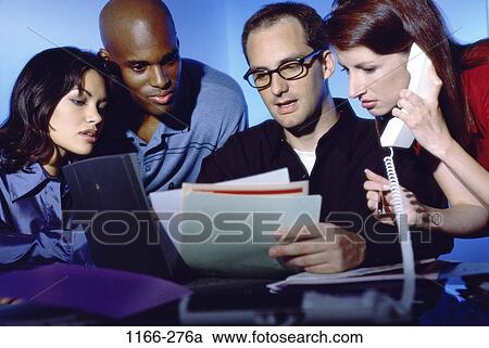 group, multiethnic, telephone, computer, laptop, phone, business View Large Photo Image Stock Image - group, multiethnic, telephone, computer, laptop, phone, business. Fotosearch