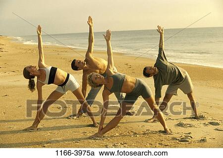 group, people, beach, stretching, exercise, exercising, clothed View Large Photo Image Stock Image - group, people, beach, stretching, exercise, exercising, clothed. Fotosearch
