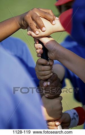 hands, baseball, sports, strength, body parts, teamwork, commitment View Large Photo Image Stock Photo - hands, baseball, sports, strength, body parts, teamwork, commitment. Fotosearch