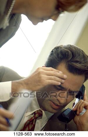 headache, telephone, phone, stress, business, Middle-aged, executives View Large Photo Image Stock Image - headache, telephone, phone, stress, business, Middle-aged, executives. Fotosearch