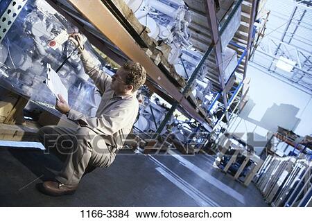 Picture - industry, warehouse, inventory, Industry warehousing. Fotosearch