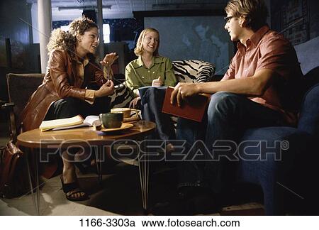 meeting, multiethnic, people, talking, eyeglasses, coffee, books View Large Photo Image Stock Image - meeting, multiethnic, people, talking, eyeglasses, coffee, books. Fotosearch