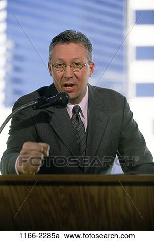 Stock Image - meeting, wisdom, talking, presentation, leader, senior. Fotosearch