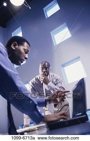 men, desk, computer, laptop, business, businessmen View Large Photo Image Stock Image - men, desk, computer, laptop, business, businessmen. Fotosearch