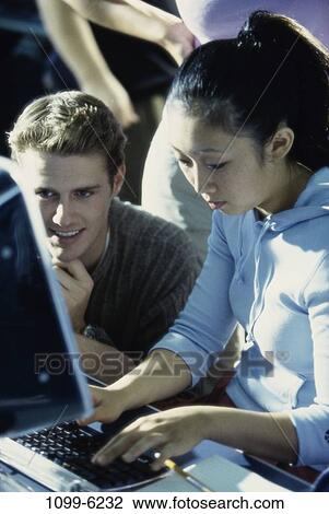 multiethnic, people, school, computer, typing, education, class View Large Photo Image Stock Image - multiethnic, people, school, computer, typing, education, class. Fotosearch