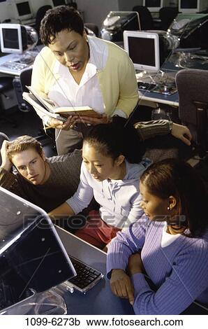 multiethnic, people, teacher, computer, education, class, learning View Large Photo Image Stock Image - multiethnic, people, teacher, computer, education, class, learning. Fotosearch