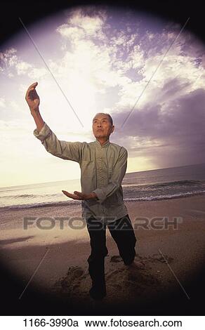 people, Asian, senior, beach, exercise, exercising View Large Photo Image Stock Image - people, Asian, senior, beach, exercise, exercising. Fotosearch