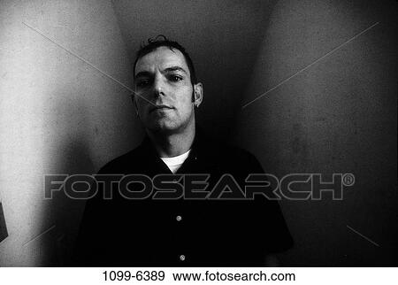 people, black and white, indoors, Caucasian, young adult View Large Photo Image Stock Photo - people, black and white, indoors, Caucasian, young adult. Fotosearch